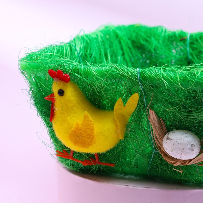 Пасхальная декоративная корзинка  Пасхальная декоративная корзинка "Травка" 16х18х8  см