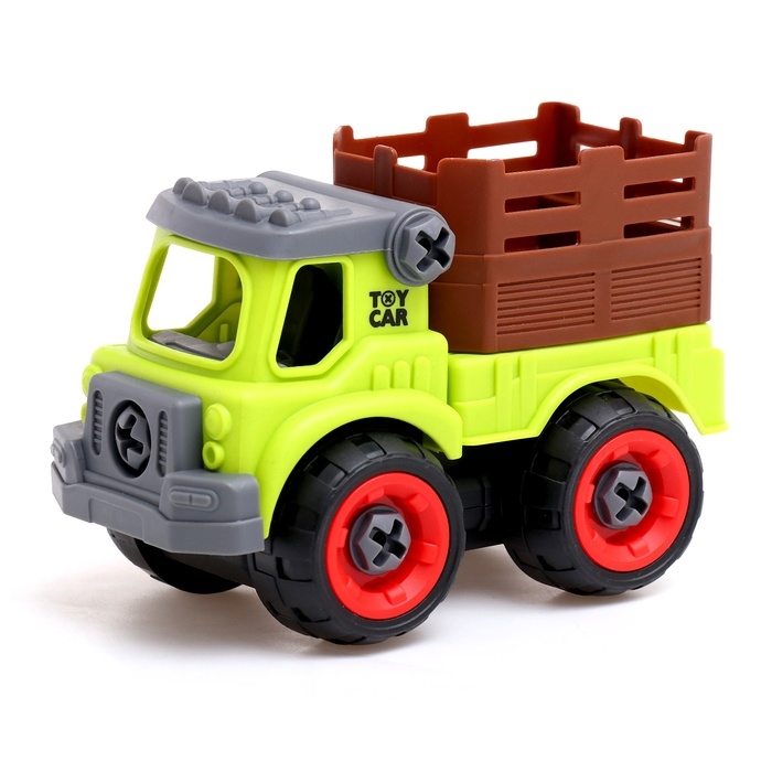 Конструктор винтовой «Фермерский самосвал», с отвёрткой, 28 деталей Конструктор винтовой «Фермерский самосвал», с отвёрткой, 28 деталей