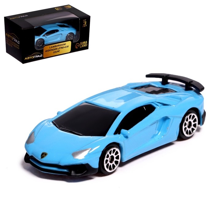 Машина металлическая LAMBORGHINI AVENTADOR LP750-4 SV, 1:64, цвет голубой Машина металлическая LAMBORGHINI AVENTADOR LP750-4 SV, 1:64, цвет голубой