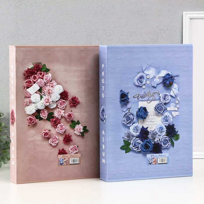 Фотоальбом на 300 фото 10х15 см Фотоальбом на 300 фото 10х15 см "Россыпь роз" МИКС 23,5х5,5х33,5 см