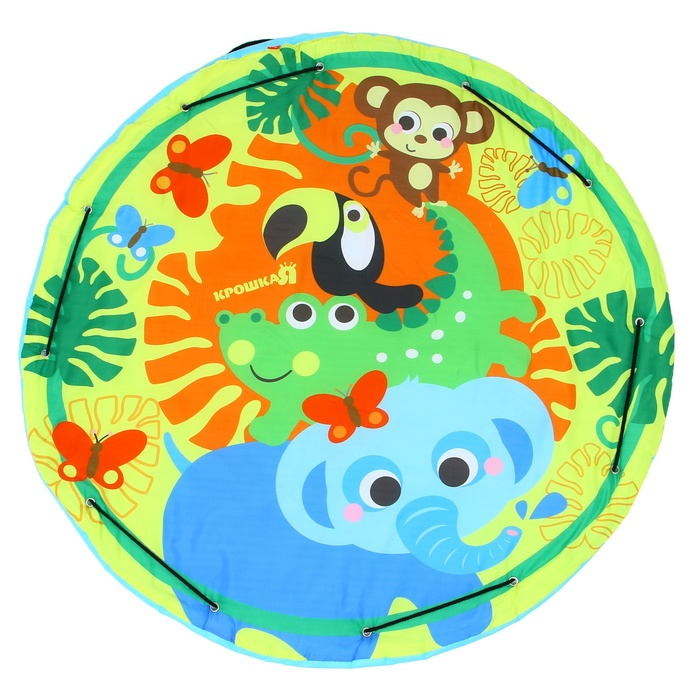 Игровой коврик-сумка для детей «Зверята», диаметр 100 см, виды МИКС, Крошка Я Игровой коврик-сумка для детей «Зверята», диаметр 100 см, виды МИКС, Крошка Я