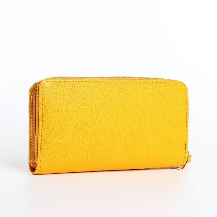 Кошелёк женский на молнии, цвет жёлтый Кошелёк женский на молнии, цвет жёлтый