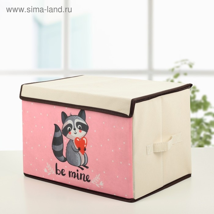 Короб стеллажный для хранения с крышкой «Енот», 39×25×25 см Короб стеллажный для хранения с крышкой «Енот», 39×25×25 см