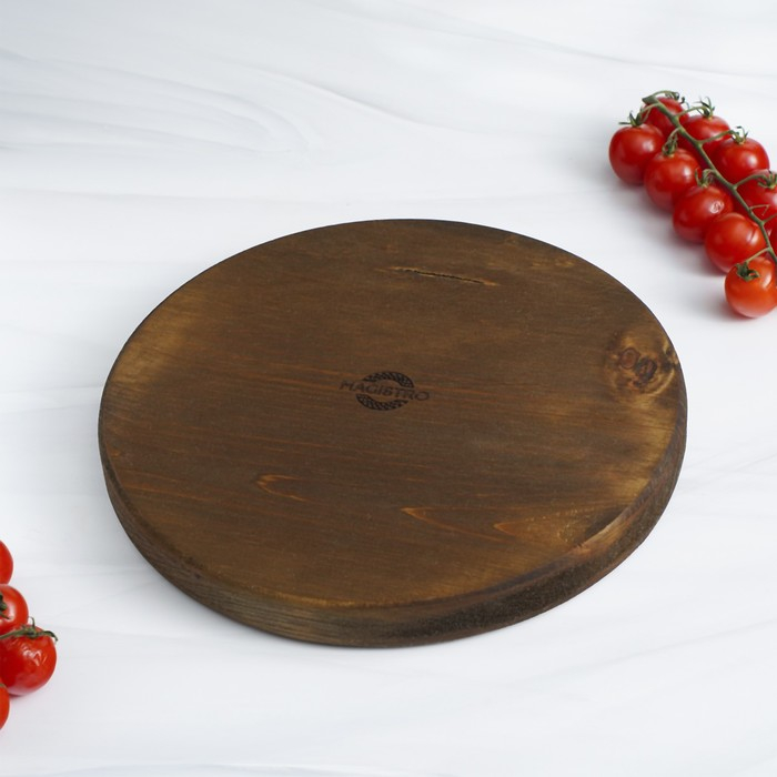 Поднос из натурального кедра Mаgistrо, 25×2,8 см, цвет шоколадный Поднос из натурального кедра Mаgistrо, 25×2,8 см, цвет шоколадный