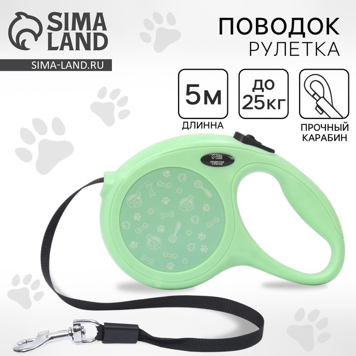 Рулетка 5 м «Паттерн», max = 25 кг, мятный Рулетка 5 м «Паттерн», max = 25 кг, мятный