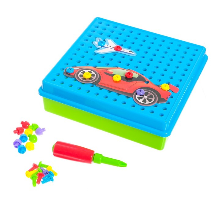 Конструктор винтовой «Конструктики: Транспорт», 105 деталей Конструктор винтовой «Конструктики: Транспорт», 105 деталей