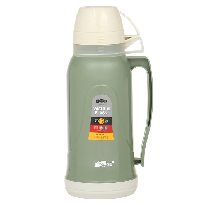 Термос 1.7 л, со стеклянной колбой, сохраняет тепло 14 ч, 14 х 34 см, зеленый Термос 1.7 л, со стеклянной колбой, сохраняет тепло 14 ч, 14 х 34 см, зеленый