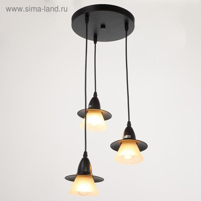 Светильник ЭкономСвет 36081/3 3х40Вт Е27 черный 33х33х75 см Светильник ЭкономСвет 36081/3 3х40Вт Е27 черный 33х33х75 см