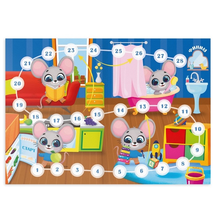 Настольная игра «Трекер здоровых привычек», 5+ Настольная игра «Трекер здоровых привычек», 5+