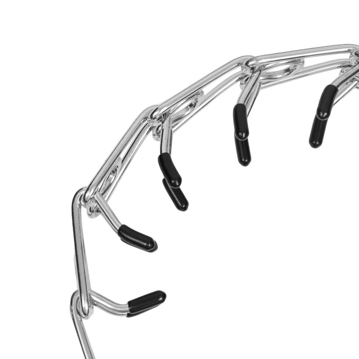 Ошейник строгий с металлическим фастексом и защитными колпачками, 63 см, толщина проволоки 4 Ошейник строгий с металлическим фастексом и защитными колпачками, 63 см, толщина проволоки 4