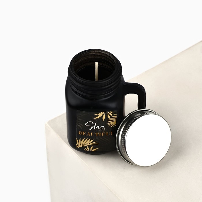 Ароматическая свеча в стекле «Stay beautiful», 7 х 5 см. Ароматическая свеча в стекле «Stay beautiful», 7 х 5 см.