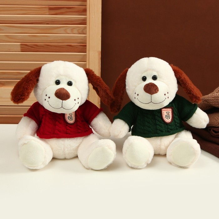 Мягкая игрушка «Собака», в свитере, 26 см, цвет МИКС Мягкая игрушка «Собака», в свитере, 26 см, цвет МИКС