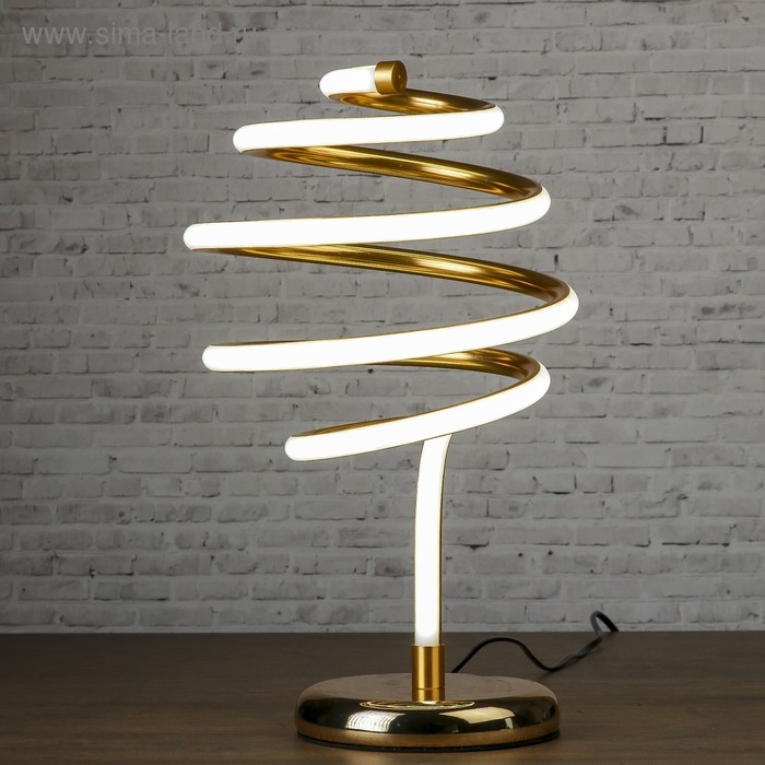 Настольная лампа металл, силикон Настольная лампа металл, силикон "Спираль" 5Вт от 220В 22,5х22,5х37,5 RISALUX