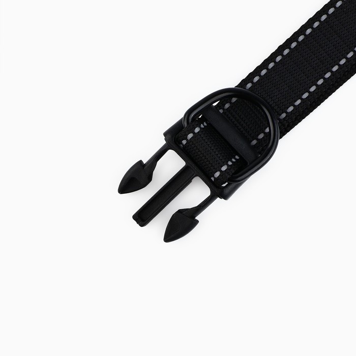 Ошейник с подкладом из нейлона с фастексом 2 см, ОШ 27-40 см, черный Ошейник с подкладом из нейлона с фастексом 2 см, ОШ 27-40 см, черный