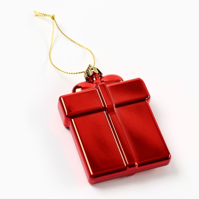 Ёлочные игрушки новогодние «Новый год: Подарки», цвет красный