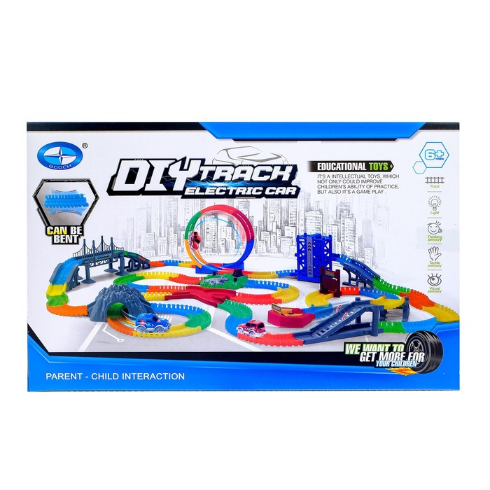 Автотрек «Магический Трек», гибкий, светится в темноте, 106 деталей, мёртвая петля Автотрек «Магический Трек», гибкий, светится в темноте, 106 деталей, мёртвая петля