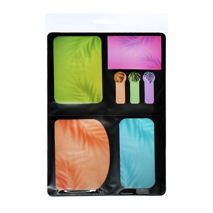 Блок с липким краем 115х158, deVENTE Tropicana, 20 листов, 7 цветов, офсет, МИКС Блок с липким краем 115х158, deVENTE Tropicana, 20 листов, 7 цветов, офсет, МИКС