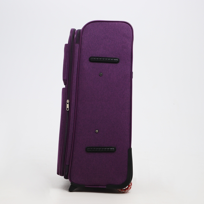 Чемодан большой 95 л (L), отдел на молнии, с расширением, кодовый замок, 3 колеса, 2 наружных кармана, цвет фиолетовый Чемодан большой 95 л (L), отдел на молнии, с расширением, кодовый замок, 3 колеса, 2 наружных кармана, цвет фиолетовый