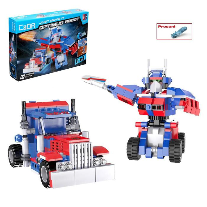 Конструктор инерционный «Автобот», 2 варианта сборки, 251 деталь Конструктор инерционный «Автобот», 2 варианта сборки, 251 деталь