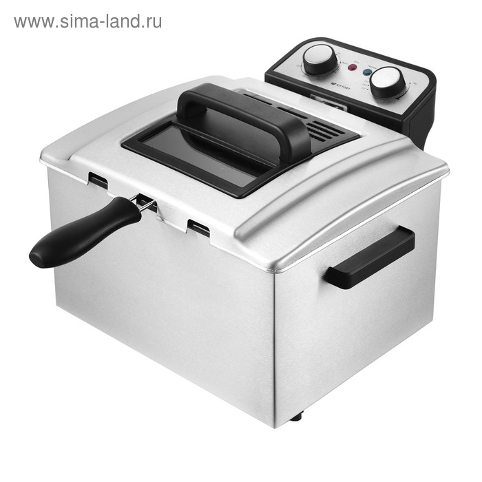 Фритюрница Kitfort КТ-2025, 3270 Вт, чаша 10 л, корзина 4.7/2 л, чёрная Фритюрница Kitfort КТ-2025, 3270 Вт, чаша 10 л, корзина 4.7/2 л, чёрная