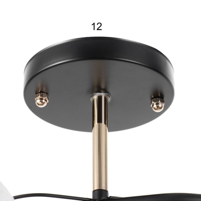 Люстра Люстра "Ассела" 2хЕ27 40Вт черно-золотой 46х20х27 см