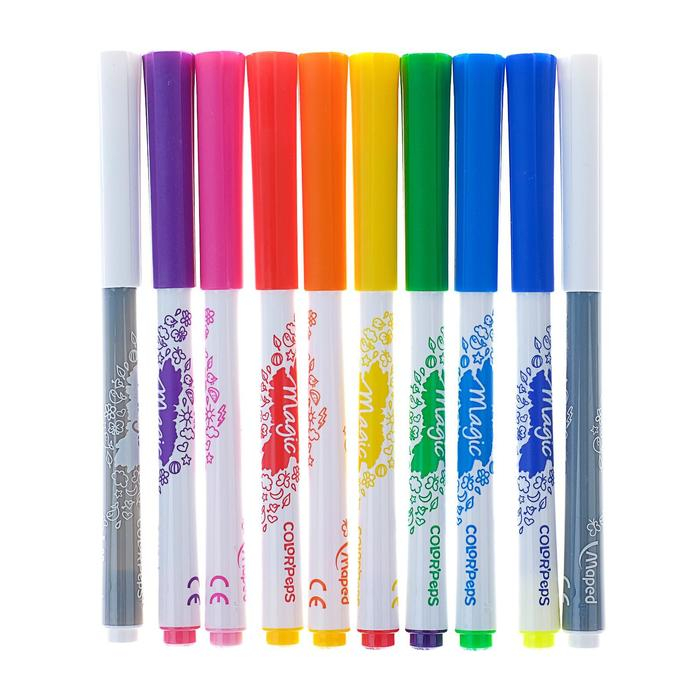 Фломастеры 10 цветов, Maped Color Peps MAGIC, меняющие цвет Фломастеры 10 цветов, Maped Color Peps MAGIC, меняющие цвет