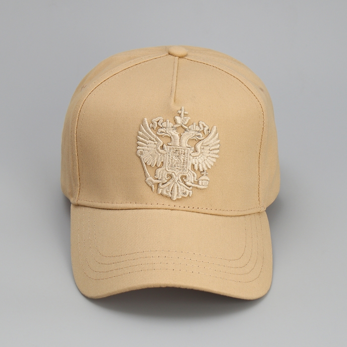 Кепка женская «Герб», цвет бежевый, р-р 56