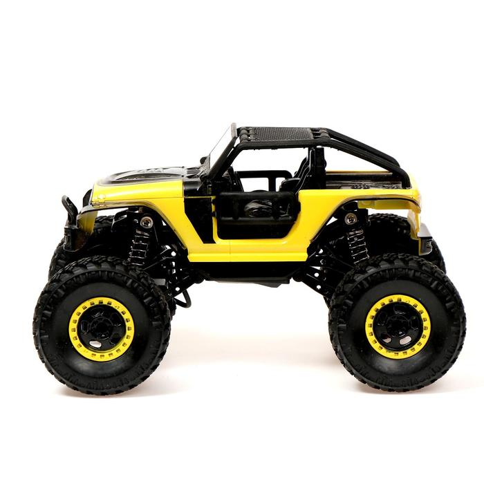 Джип радиоуправляемый «Краулер», 1:20, работает от аккумулятора, цвет жёлтый Джип радиоуправляемый «Краулер», 1:20, работает от аккумулятора, цвет жёлтый