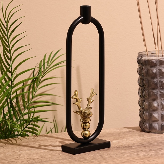 Подсвечник  Подсвечник "Олень" 34 см, металл