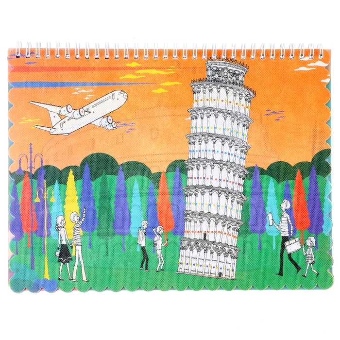 Книжка-раскраска многоразовая «Достопримечательности» фломастеры 12 цв., 3D очки, бутылочка для воды Книжка-раскраска многоразовая «Достопримечательности» фломастеры 12 цв., 3D очки, бутылочка для воды