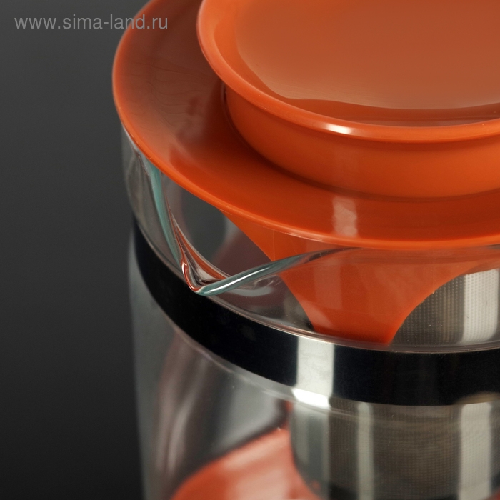 Чайник стеклянный заварочный «Шоколад», 1,25 л, с металлическим ситом Чайник стеклянный заварочный «Шоколад», 1,25 л, с металлическим ситом