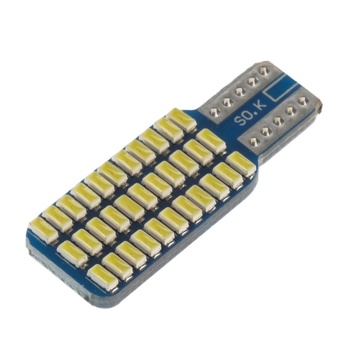 Автолампа светодиодная TORSO, T10 W5W, 12 В, 10 Вт, 33 LED, свет белый Автолампа светодиодная TORSO, T10 W5W, 12 В, 10 Вт, 33 LED, свет белый