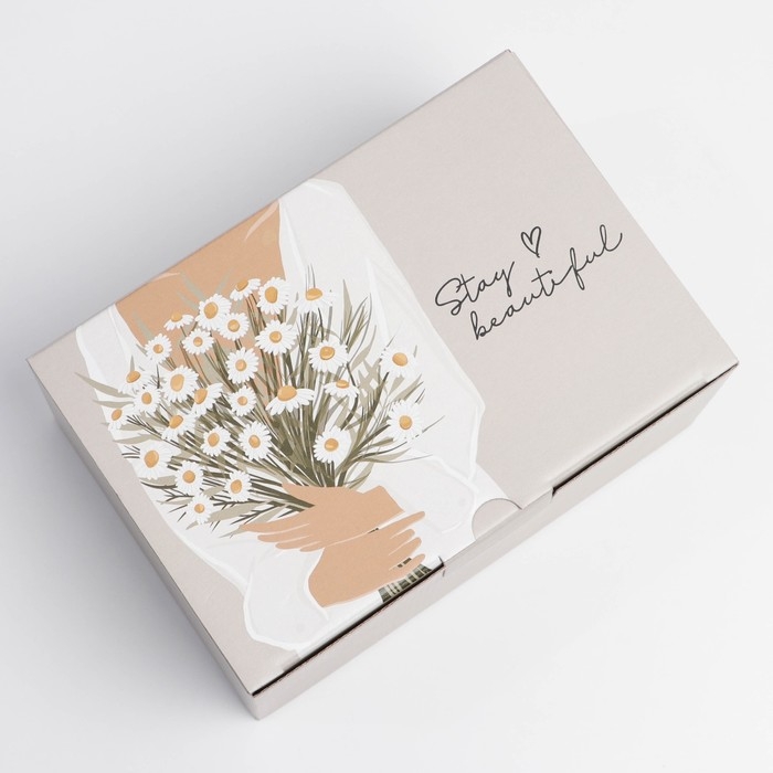 Коробка‒пенал, упаковка подарочная, «Stay beautiful», 22 х 15 х 10 см Коробка‒пенал, упаковка подарочная, «Stay beautiful», 22 х 15 х 10 см