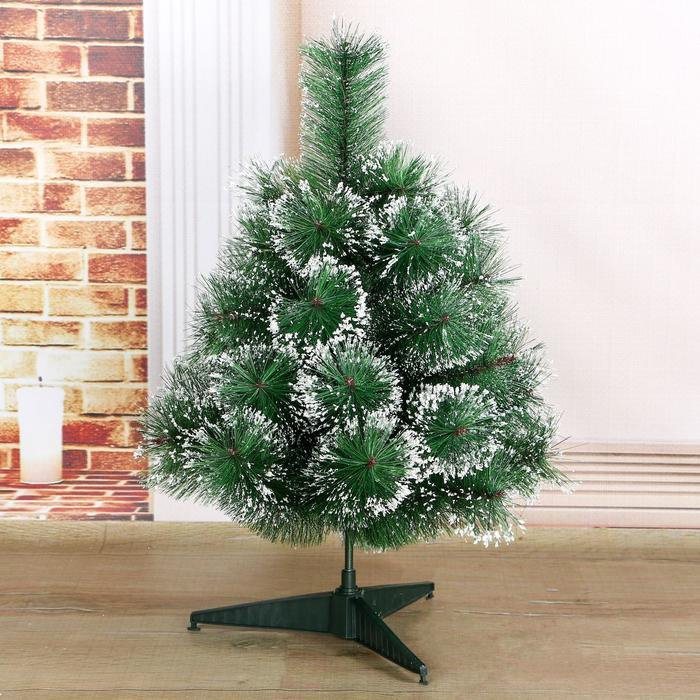 Кедр Кедр "Иней" пласт подставка, 60 см d иголок 10 см веток 35 веток