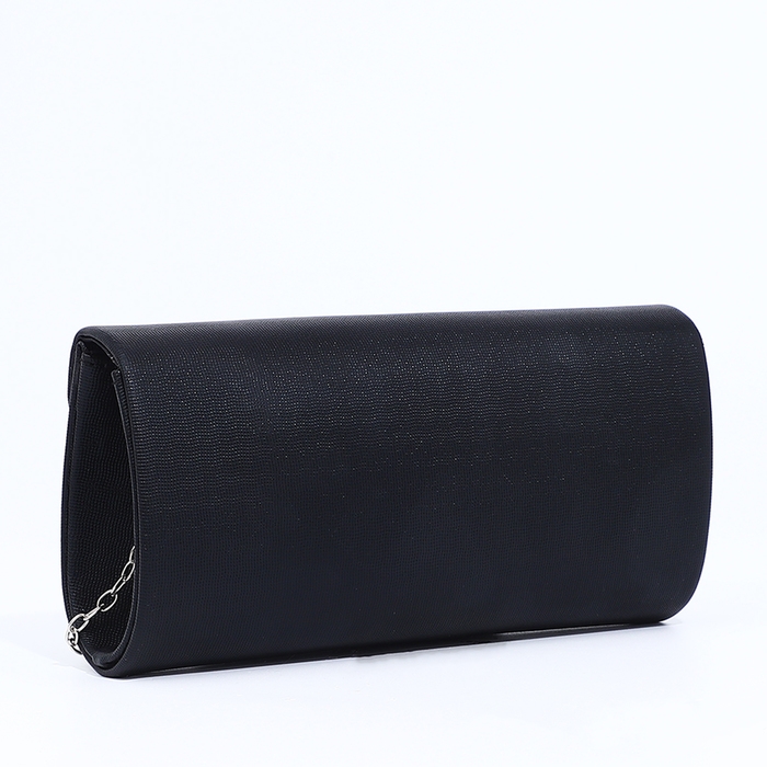 Сумка-клатч на магните, длинная цепь, цвет чёрный Сумка-клатч на магните, длинная цепь, цвет чёрный