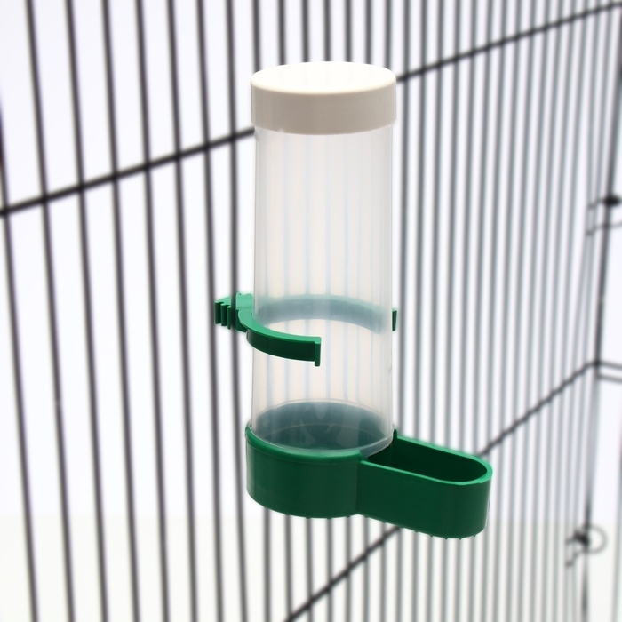 Поилка/кормушка для птиц с крышкой 4 х 13 см, 150 мл, зелёная Поилка/кормушка для птиц с крышкой 4 х 13 см, 150 мл, зелёная