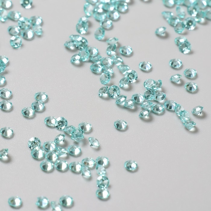 Декор для творчества пластик Декор для творчества пластик "Кристаллы морская волна" набор 20 гр d=0,12 см