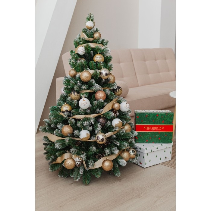 Шары ёлочные новогодние «Волшебного года!», на Новый год, пластик, d=8, 4 шт., цвет золотой Шары ёлочные новогодние «Волшебного года!», на Новый год, пластик, d=8, 4 шт., цвет золотой