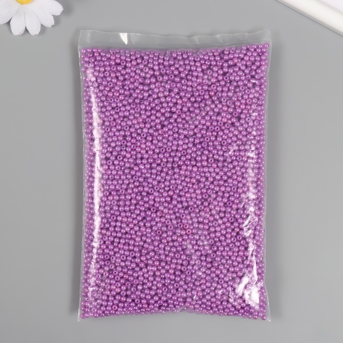 Набор бусин Набор бусин "Жемчуг" d 4 мм, 250 гр, сиреневый