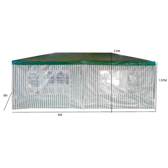 Шатер садовый 6*3м зеленый, закрытый Шатер садовый 6*3м зеленый, закрытый