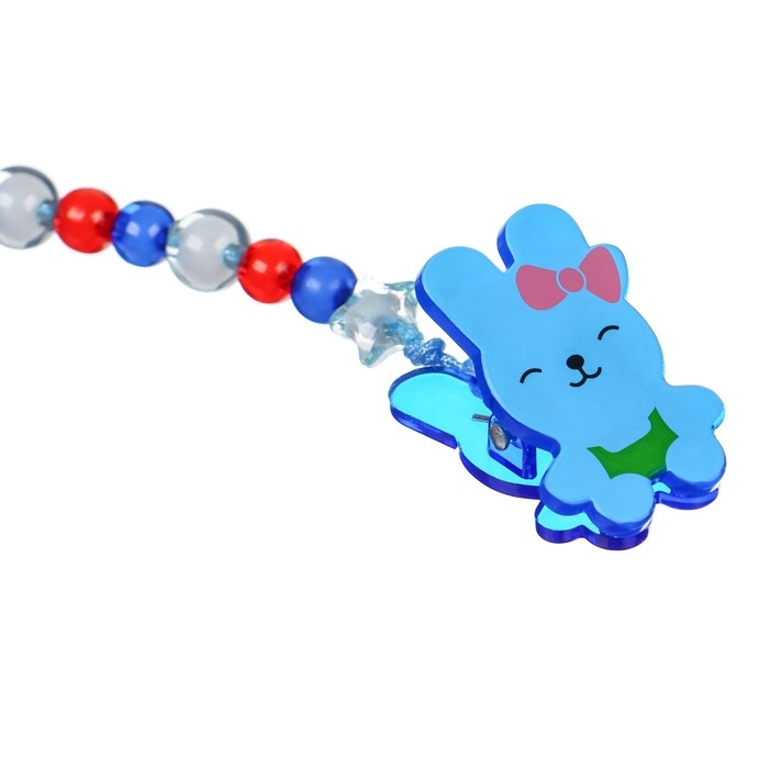 Соска - пустышка силиконовая ортодонтическая, от 12 мес., с колпачком + держатель «Зайка», цвет синий Соска - пустышка силиконовая ортодонтическая, от 12 мес., с колпачком + держатель «Зайка», цвет синий