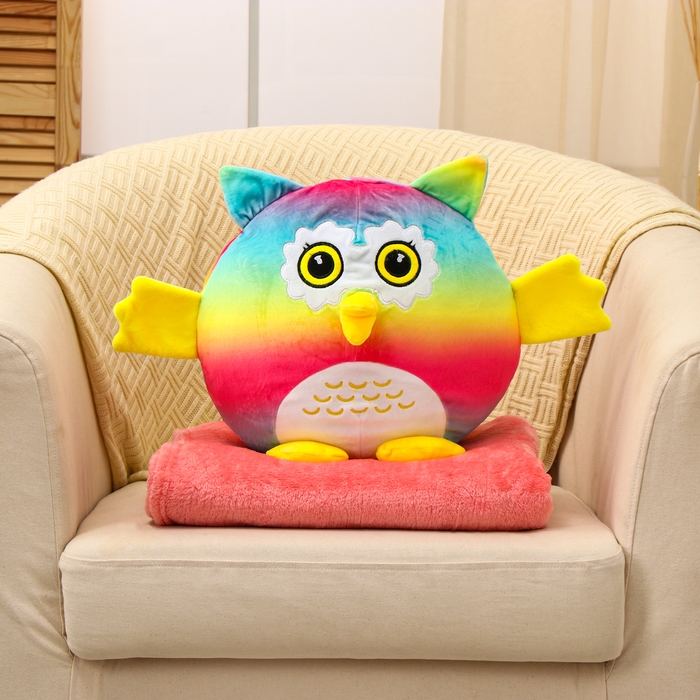 Мягкая игрушка «Сова» с пледом, 30 см