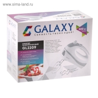 Миксер Galaxy GL 2209, ручной, 300 Вт, 5 скоростей, турбо-режим