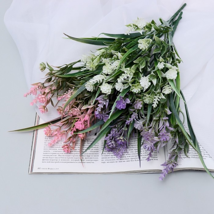 Букет "Горная лаванда галант" 33 см, микс