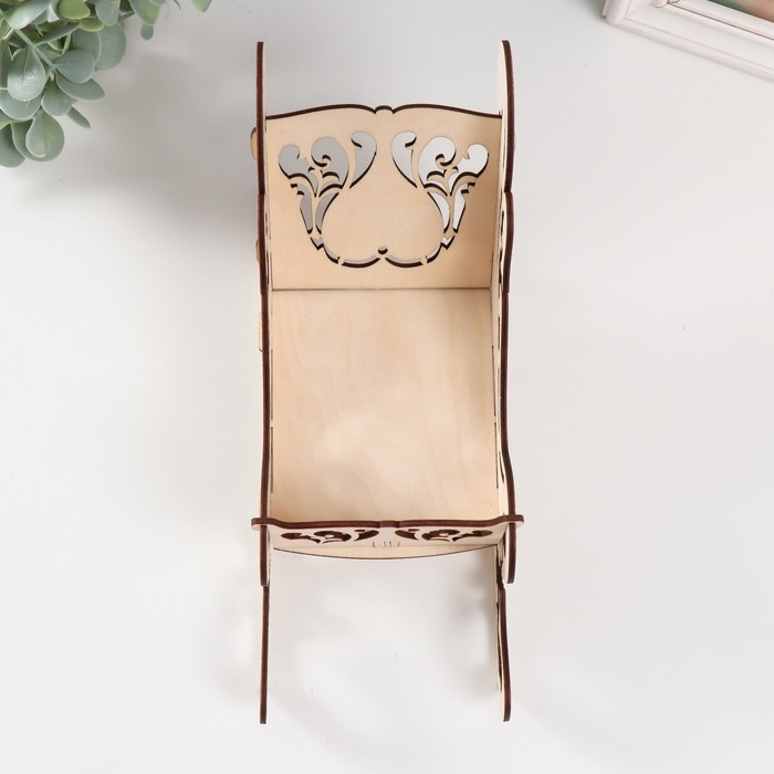 Шкатулка дерево для конфет  Шкатулка дерево для конфет "Новогодние Сани" 25х9х13 см (набор 5 деталей)