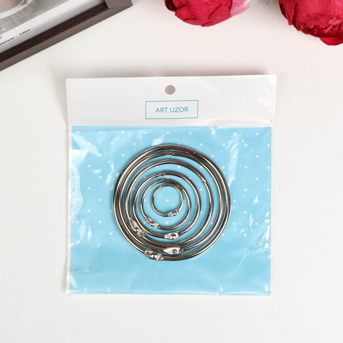 Кольца для творчества (для фотоальбомов) внешнний d=2, 3, 4, 5,5, 7, 8 см набор 6 шт Кольца для творчества (для фотоальбомов) внешнний d=2, 3, 4, 5,5, 7, 8 см набор 6 шт