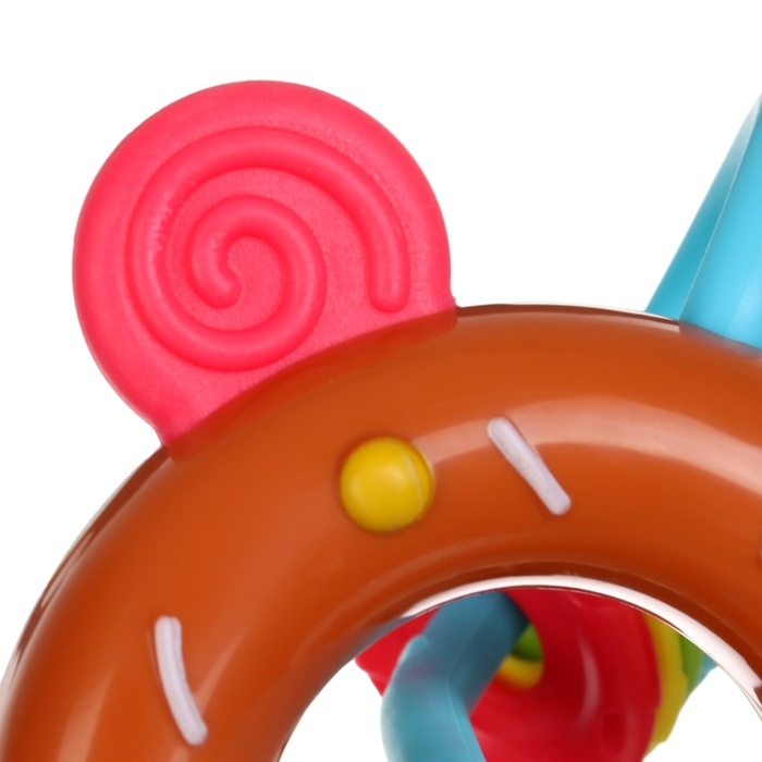 Погремушка «Сладости: Пончик», цвет МИКС, Крошка Я Погремушка «Сладости: Пончик», цвет МИКС, Крошка Я