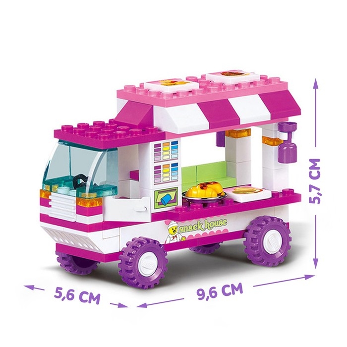 Конструктор «Розовая мечта: мобильный ресторан», 102 детали Конструктор «Розовая мечта: мобильный ресторан», 102 детали