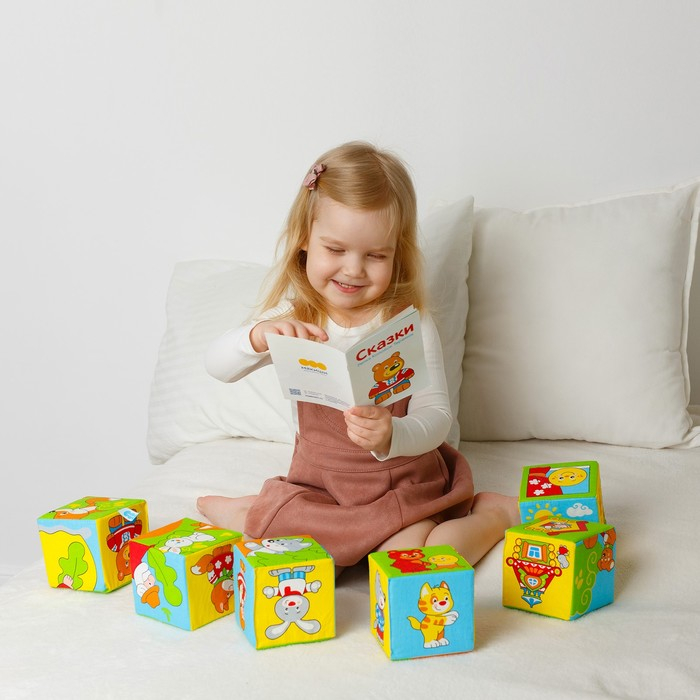 Набор мягких кубиков «Сказки в картинках» Набор мягких кубиков «Сказки в картинках»