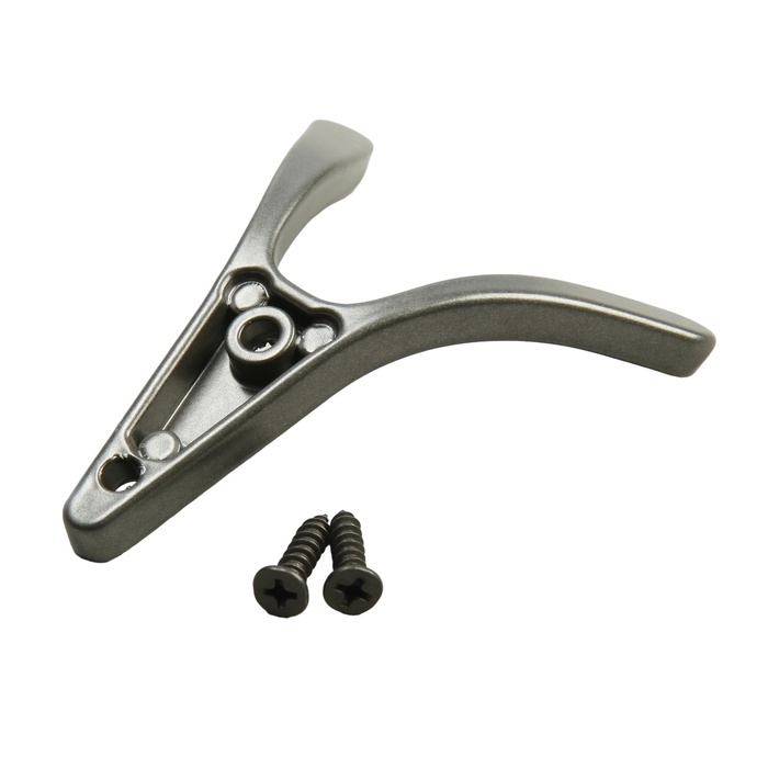 Крючок мебельный CAPPIO FOX, двухрожковый, графит Крючок мебельный CAPPIO FOX, двухрожковый, графит